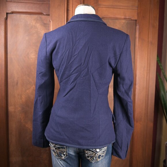 BB Dakota 50% Wool Blend Women’s Size Medium Blue Lined Button Up Blazer Size M - Picture 3 of 5